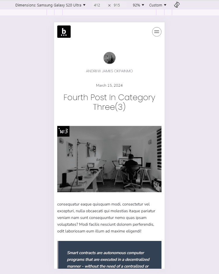 A simple and beautiful blog template with a clean and minimal design. 
     The Vanilla Rebecca template is professionally crafted to be highly responsive and easy to customize - to get you 
      blogging without much distractions. It is built with NextJs, and styled to be highly flexible with
      Tailwindcss, while also making the
      best of other awesome software development technologies like Redux-toolkit, HeadlessUI, and a lot more